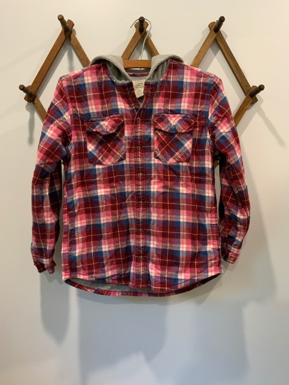 LLBean Kids 10/12 Fleece Lined Flannel